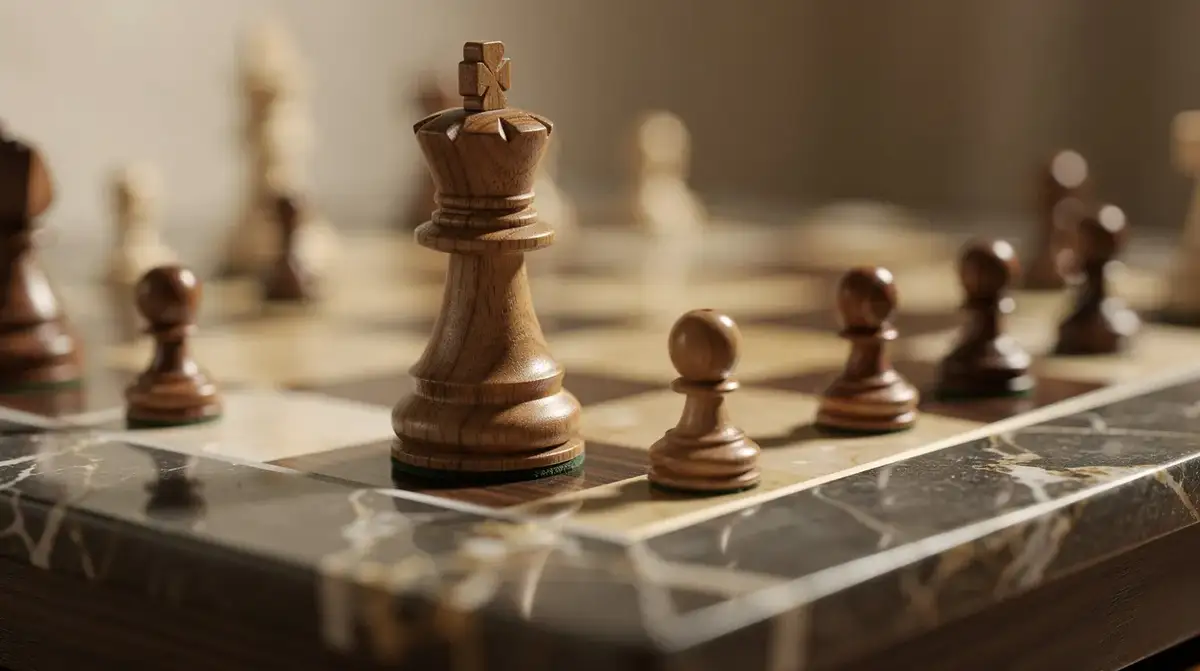 Chess endgame diagram showing defensive technique with same-colored bishops and active king play