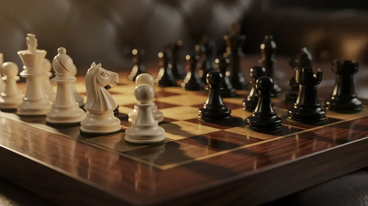 Chess board showing a classic kingside attack setup with pawns on f5, g5 and pieces lined up against the castled king