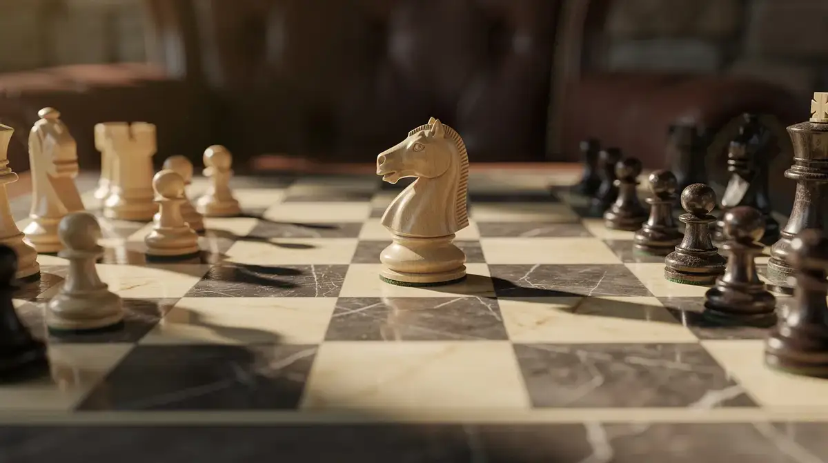 Diagram of common chess pawn structures including isolated pawn and pawn majority setups