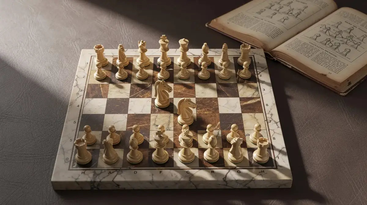 Chess board showing a positional squeeze with two isolated pawn weaknesses targeted by active pieces