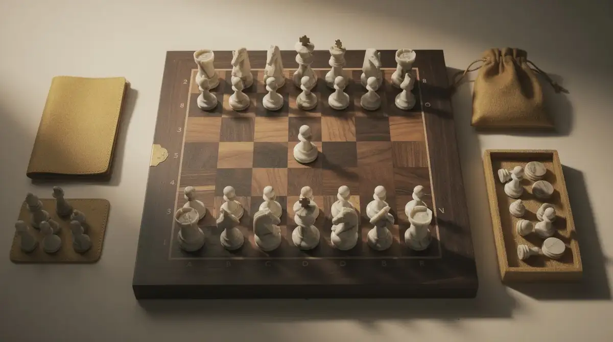 Chess board showing a position where White holds a strong initiative with active pieces threatening the Black king