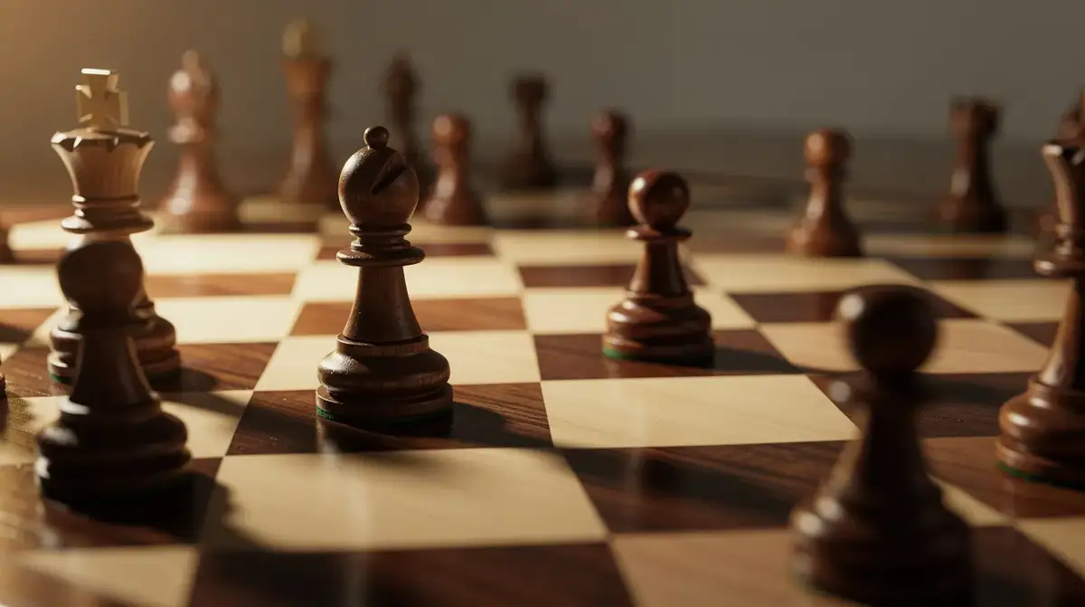 Chess board diagram showing a weak dark-square complex with pawns fixed on light squares and an enemy knight dominating the d5 square