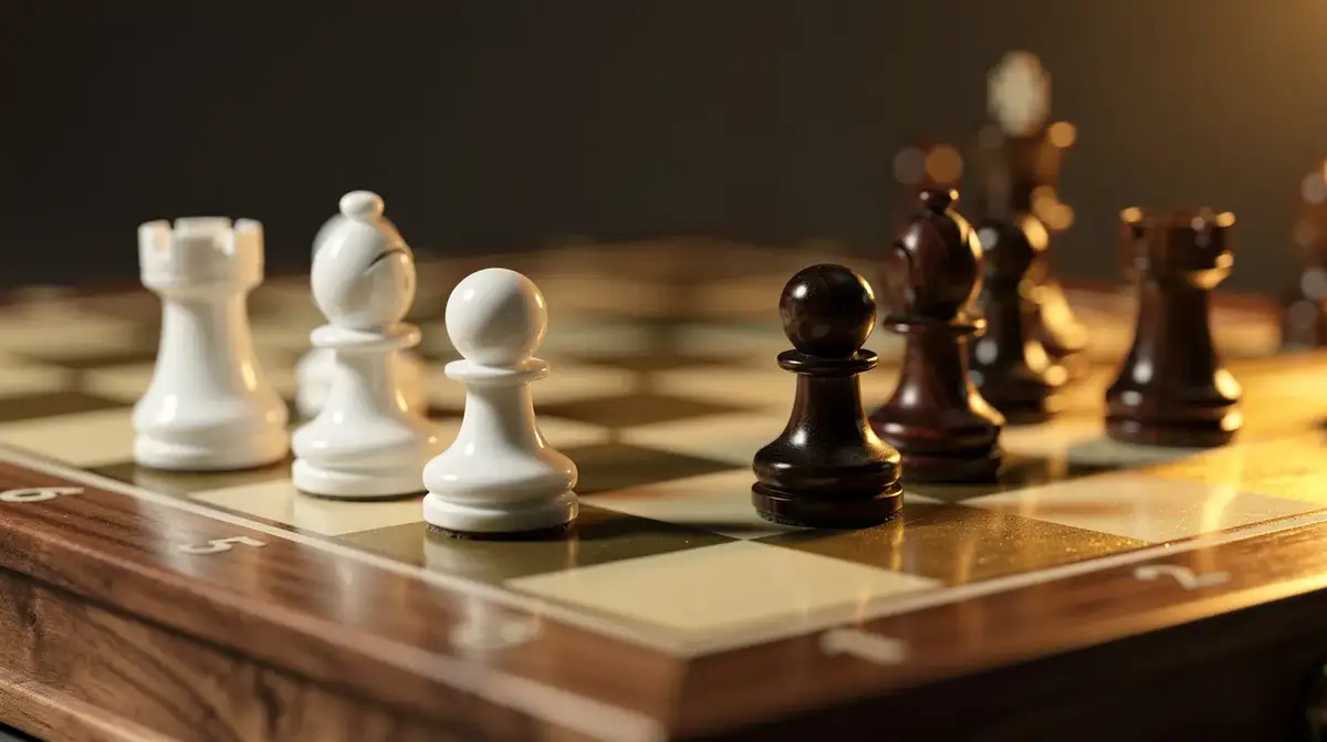 Minority attack pawn structure in Queen's Gambit Exchange Variation - two White pawns advancing against three Black queenside pawns