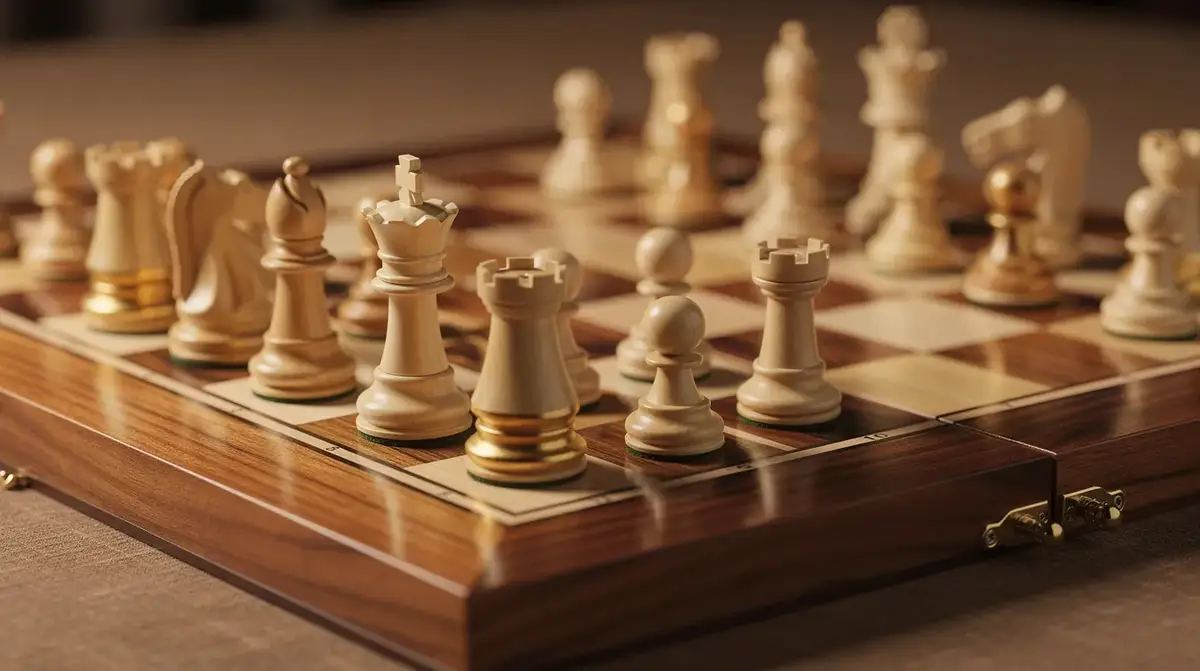 Positional chess diagram showing strong piece placement and pawn structure on a chess board