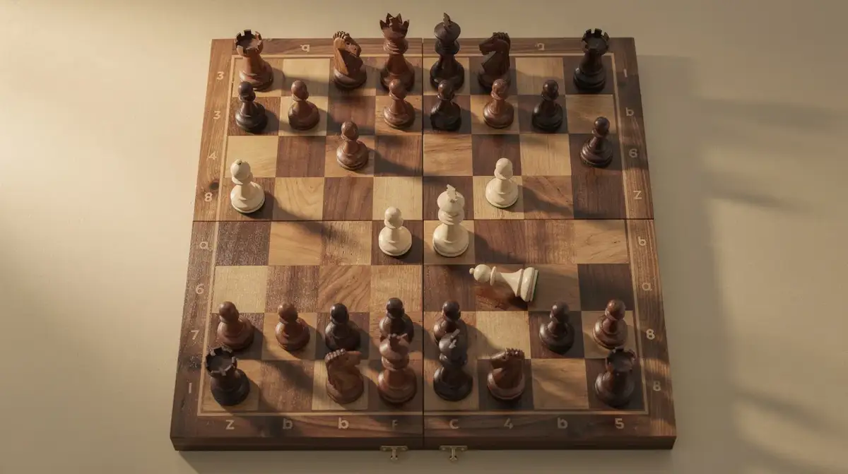 Chess board showing queenside attack setup with pawns on a4, b4, c5 and rooks on b1 and c1