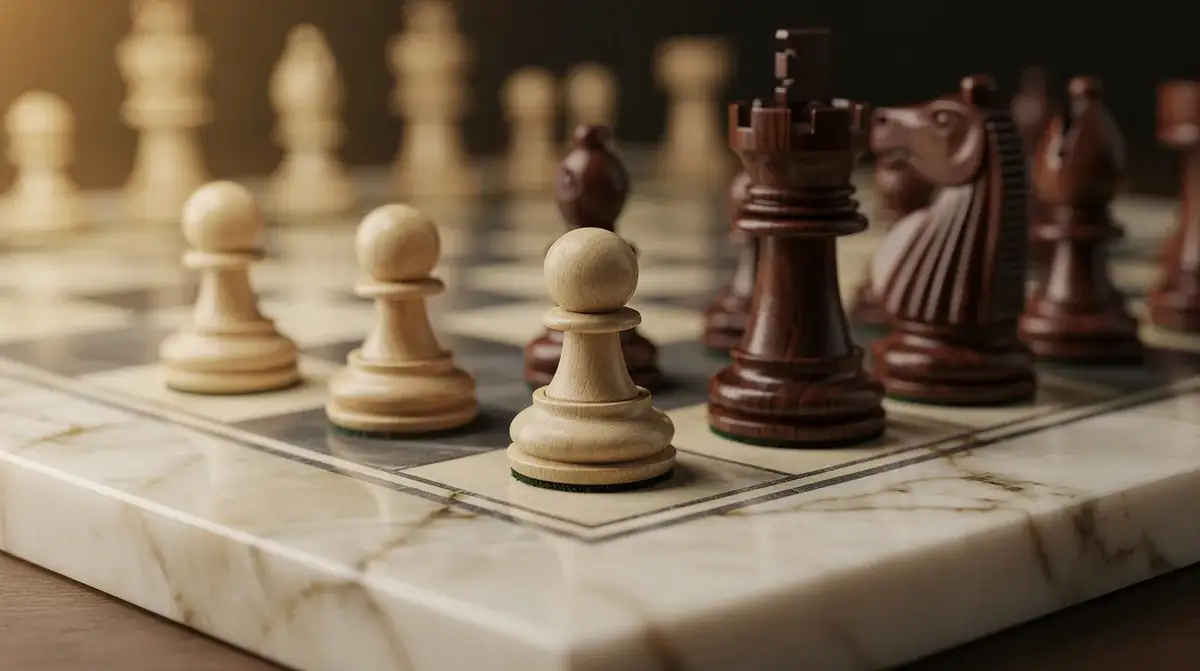 Chess diagram showing ideal queenside attack piece coordination with knight on b5, rooks on b1 and c1, queen on a4
