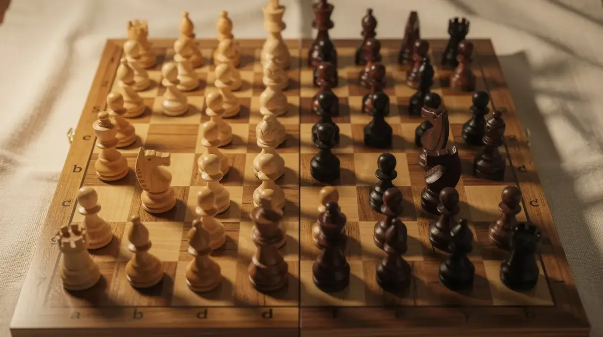 Chess queenside pawn majority advance plan showing 3v2 pawn structure with passed pawn creation