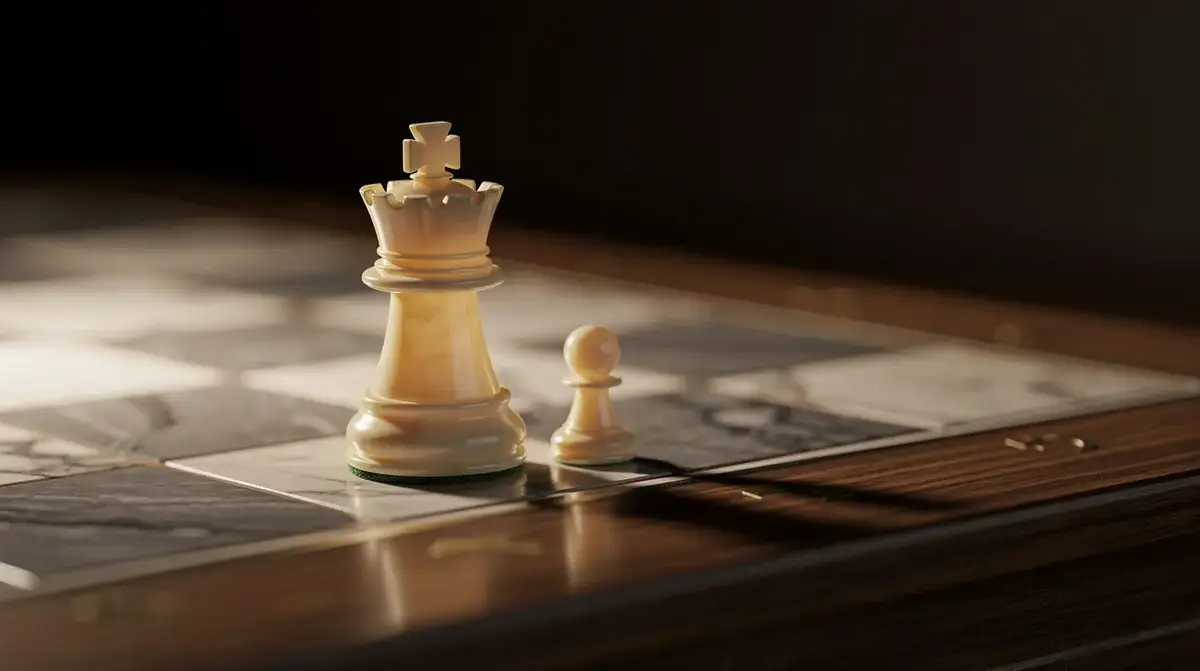 Chess endgame position with outside passed pawn rook technique being demonstrated