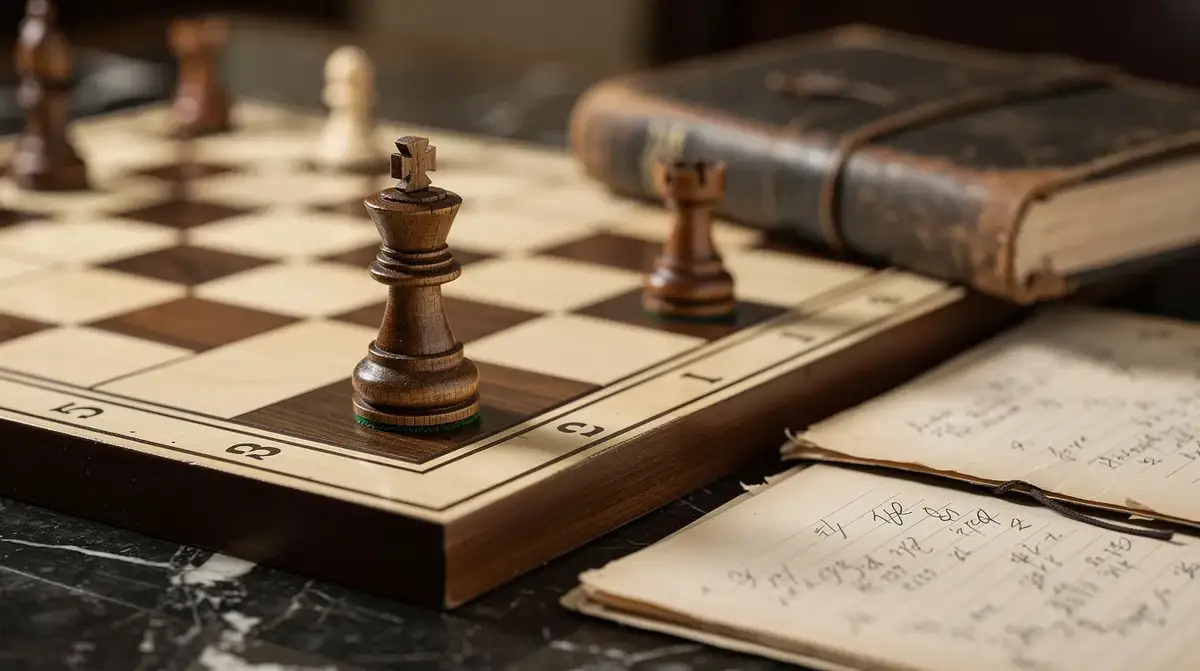 Warm rook endgame still life showing side-check geometry around an advanced rook pawn